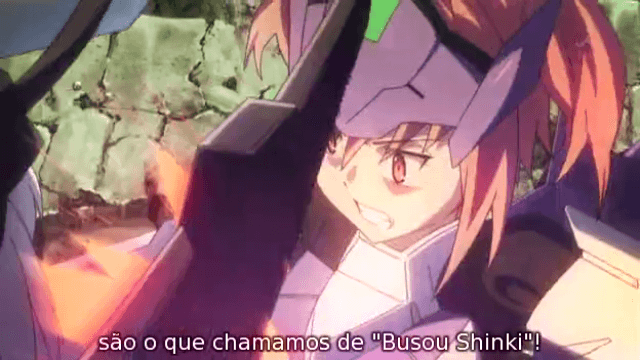 Assistir Busou Shinki  Episódio 8 - Atenção Por Favor! Este Avião Está Experimentando Uma Descida ao Inferno