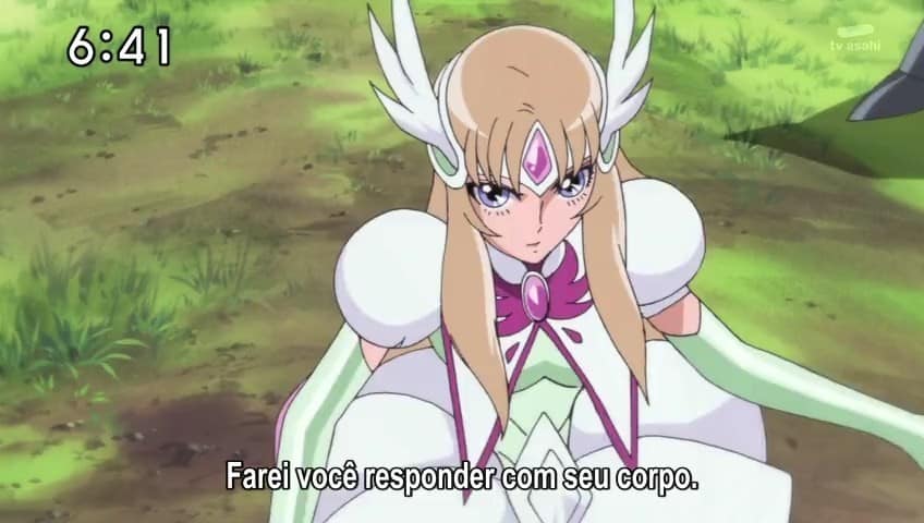 Assistir Saint Seiya Omega  Episódio 11 - Proteja Aria! O Ataque da Perseguidora Sonia!