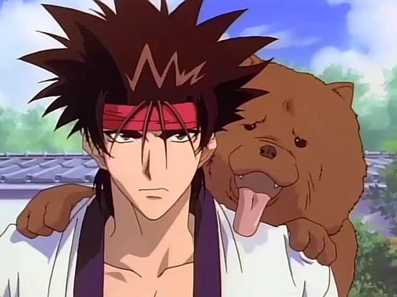 Assistir Samurai X (Rurouni Kenshin – Meiji Kenkaku Roumantan)  Episódio 65 - Encontre o tesouro perdido – O grande cão detetive Notaro