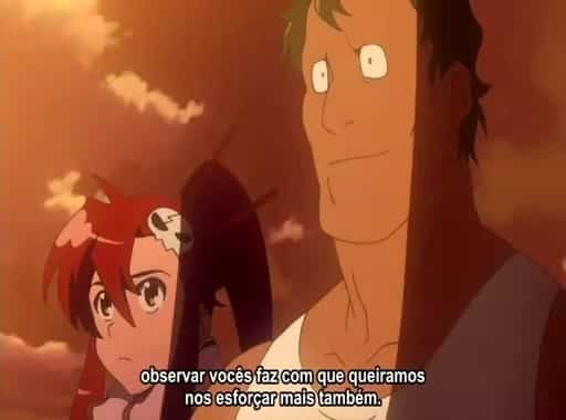 Assistir Tengen Toppa Gurren Lagann  Episódio 3 - Não Fique Convencido Com Duas Faces!