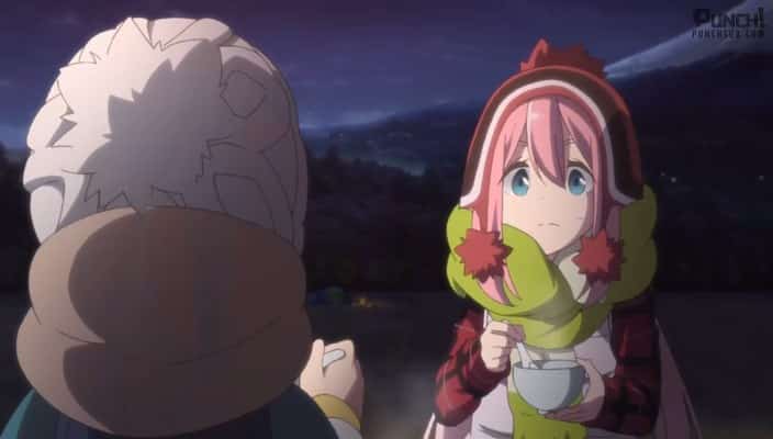 Assistir Yuru Camp  Episódio 3 - Monte Fuji e Ensopado Relaxado