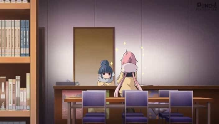 Assistir Yuru Camp  Episódio 6 - Carne, Cores de Outono e o Lago Misterioso