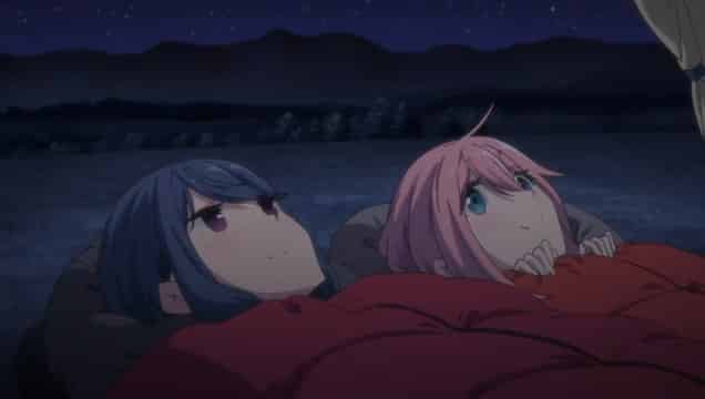 Assistir Yuru Camp  Episódio 12 - Monte Fuji e as meninas do acampamento relaxante!