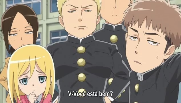 Assistir Shingeki! Kyojin Chuugakkou  Episódio 2 - Período 2: Perseguição!Escola Fundamental Titã