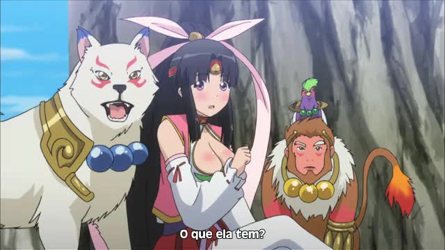 Assistir Momo Kyun Sword  Episódio 9 - Grande evolução!? O segredo do Momo!