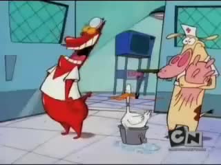 Assistir A Vaca e o Frango Dublado Desenho 16 - A vaca com quatro olhos