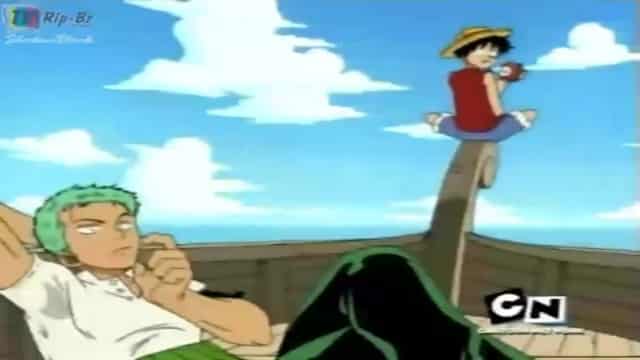 Assistir One Piece 2020 Dublado Episódio 70 -  A Antiga Ilha! A Sombra à Espreita em Little Garden.